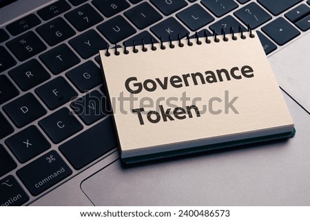 There is wood cube with the word Governance Token. It is as an eye-catching image.