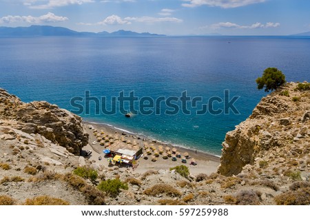 Therma beach in Kos island view from above