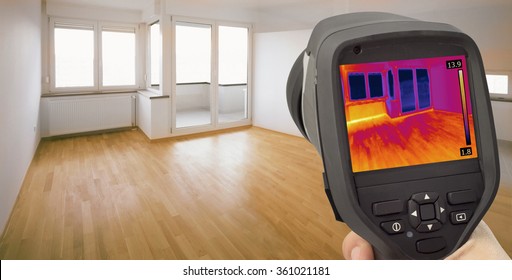 Thermal Image Of Heat Leak Through Windows 