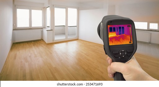 Thermal Image Of Heat Leak Thru Windows 