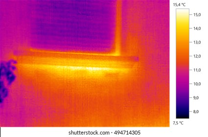 Thermal  image IR, windows , color scale