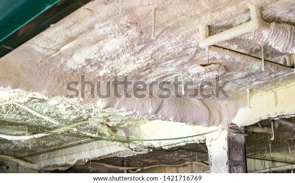 Thermal Insulation Foam On Ceiling Stock Photo Edit Now 1421716769