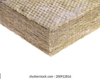 Thermal insulation  -mineral wool  isolated on white  