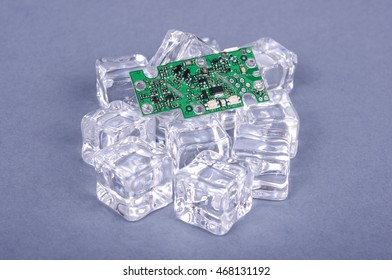 Thermal Management Concept PCB On The Ice Cubes