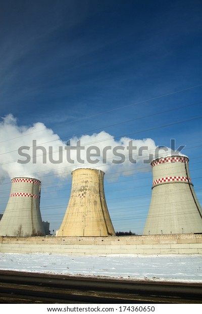 thermal power plant in\
winter