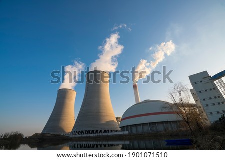Thermal power plant at work