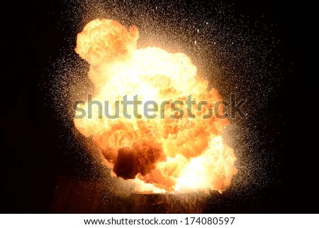 Thermite explosion. 