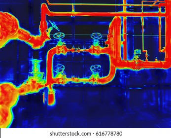 Thermogram imaging of the Engineering System. Colorful