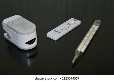 Thermometer, Covid Test And Blood Oxygen Tester