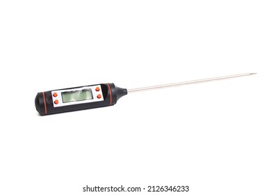Thermometer for measuring temperature while cooking iolated on white background