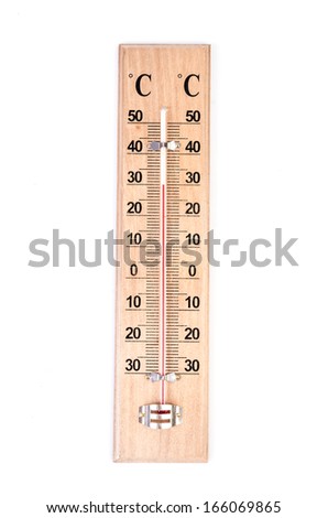 Thermometer on isolated white background