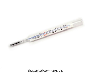 Mercury Thermometer Isolated On White Background Stock Photo (Edit Now ...