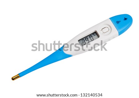 Thermometer on white background