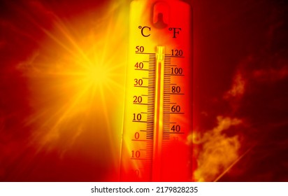 thermometer over 38 degrees heat wave - Shutterstock ID 2179828235