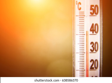 Thermometer Showing For High Temperature