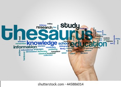 Thesaurus concept word cloud background - Shutterstock ID 445886014