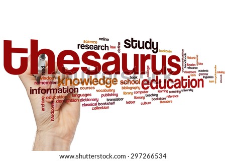 Thesaurus concept word cloud background