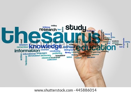 Thesaurus concept word cloud background