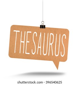 thesaurus word on cardboard - Shutterstock ID 396540625
