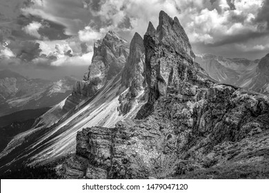 These Jagged Mountain Peaks Seceda Italian Stock Photo 1479047120 ...