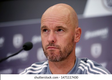 Thessaloniki, Greece - August 5, 2019. Ajax AFC Coach Erik Ten Hag During A Press Conference.