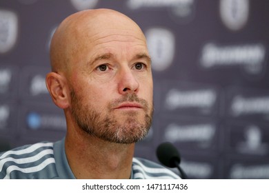 Thessaloniki, Greece - August 5, 2019. Ajax AFC Coach Erik Ten Hag During A Press Conference.