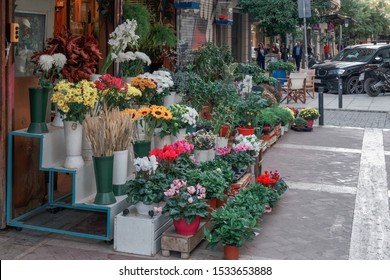 Thessaloniki Greece Flower Market Louloudadika Area Stock Photo (Edit ... image