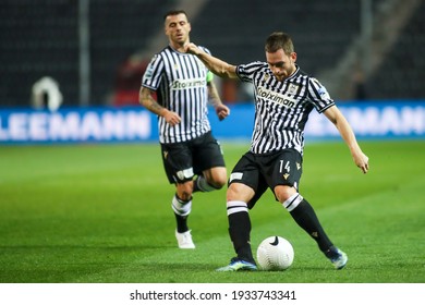 Thessaloniki, Greece March 7, 2021: Player Of Paok Andrija Zivkovic In Action During The Greek Superleague Game Between PAOK Vs ARIS At Toumba Stadium