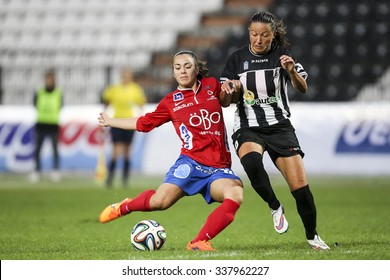 Thessaloniki, Greece, Oct  7, 2015: Some Players In Action During  The UEFA Womens Champions League Game Between Paok Vs Orebro DFF , Played At Toumba Stadium