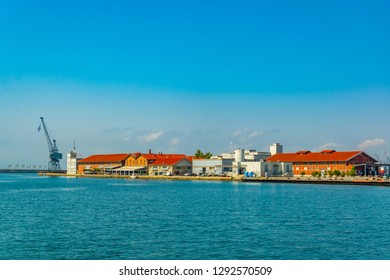 THESSALONIKI, GREECE, SEPTEMBER 11, 2017: View over refurbished port in Thessaloniki, Greece