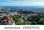 Thessaloniki panorama from drone eye