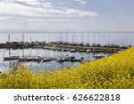 Thessaloniki, sea view from Aretsou in Spirng, Marina with sailing boats