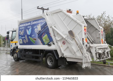 THESSALONIKI,GREECE - NOV,20:Demonstration Of The Use Of The New Second Generation Biofuel, Biodiesel-2g, In A Garbage Truck Of Municipality Thessaloniki On November 20, 2012 In Thessaloniki, Greece.