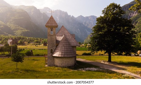 Theth National Park. Shkoder County, Albania. Landscape In The Central Part Of Albanian Alps.