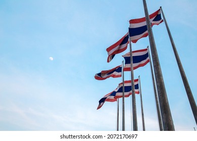 Thialand Flag Blue Sky Star 