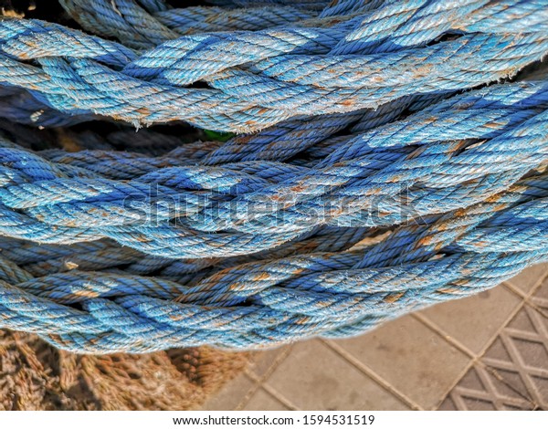 thick blue rope