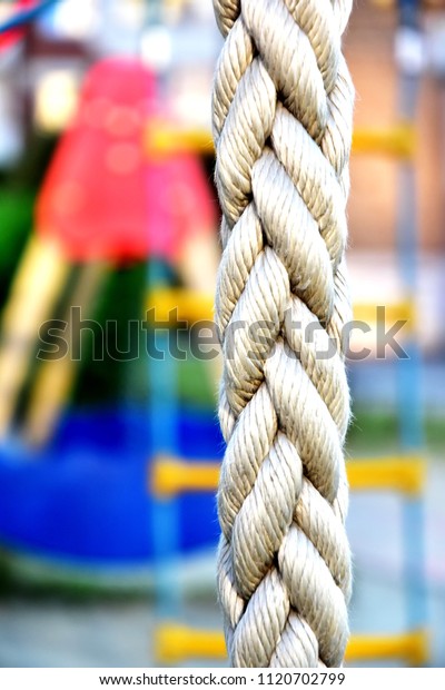 Thick Braided Rope Playground Close 