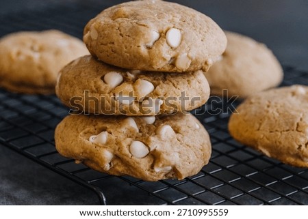 Thick and Chewy Cookie Stack
