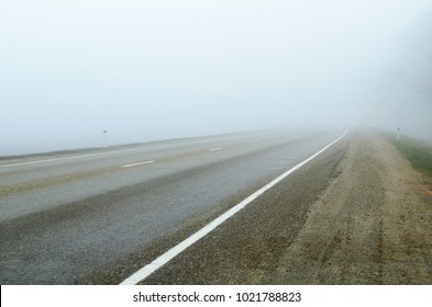 Thick Fog On The Road