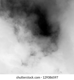 thick white smoke black background