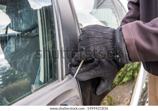 Thief in a car\
theft