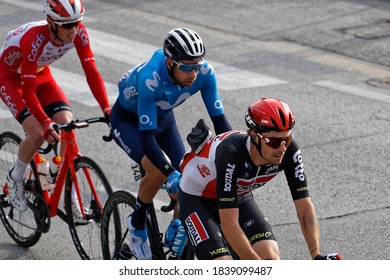 THIENE, ITALY - October 21 2020 - 17th stage of Giro d'Italia Bassano Del Grappa - Madonna di Campiglio