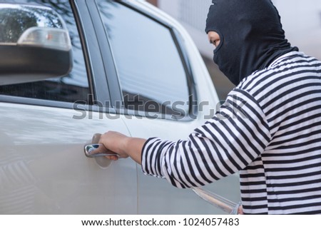 Thieve Try Unlock Car Door Steal Stock Photo Edit Now