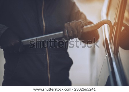 Thieves use shackles to break into stolen cars Foto stock © 