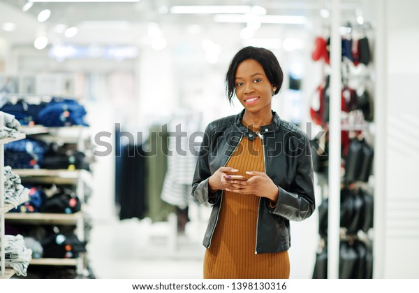 Thin African American Woman Brown Tunic Stock Photo Edit Now