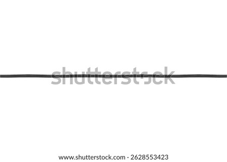 Thin black cable is isolated.
