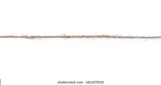 Thin Canvas Rope Isolated On White