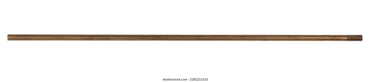 thin copper pipe isolated on white background