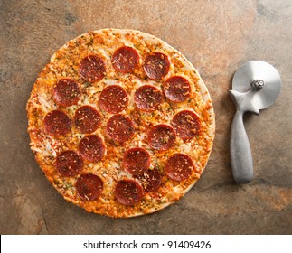 Thin Crust Pepperoni Pizza