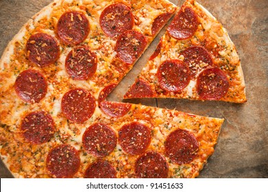 Thin Crust Pepperoni Pizza